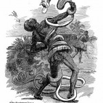 King Leopold in “The Rubber Coils”; Punch, 1906
